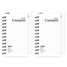 misoro 2500 Campus PP 線條筆記本 2503, 白色, 4個