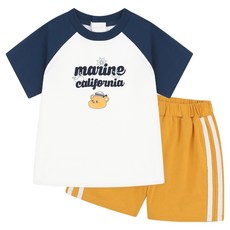 MilkBaby 마린 베어 나글란 상하의 세트