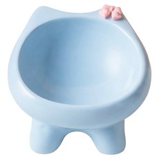 小麥購物 K092 超可愛寵物陶瓷碗, 藍色, 1個