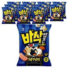 바삭칩 바삭팝콘 스팸맛, 12개, 55g