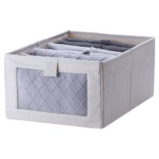 앞날창창 패브릭 수납 바스켓 옷장정리함, 연그레이, 1개