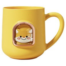 코다치프 귀여운 양치컵 11 x 9 cm, 옐로우, 1개