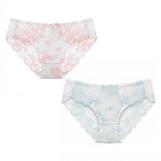 La Felino 波光粼粼中腰三角褲 2件, 橘色 + 綠色