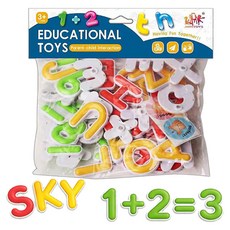 JINYITOYS 붙였다 떼었다 마그네틱 알파벳 숫자 자석놀이 세트, 1세트, 50피스