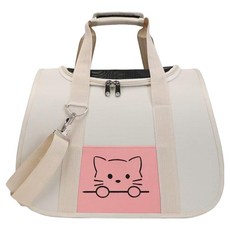 데이소이 반려동물 넓은 고양이 이동가방, 02 핑크