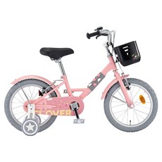 레스포 2026년형 클로버 16 아동용 자전거, 핑크, 1개, 1080mm