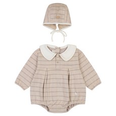 ETTOI 新生兒用Oliver緹花連身衣套組