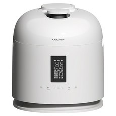 CUCHEN 酷晨 123 全不鏽鋼雙重壓力IH電子壓力鍋 10人份, 亮面純白色, CRT-XPD1081SEPW