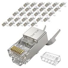 iN NETWORK CAT.7 STP 網路線製作專用 穿過式 EZ 接頭 IN-PS750SV, 100個