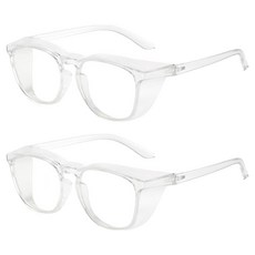 하임픽 투명 안티포그 안경, 화이트, 2개