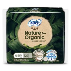 쏘피 무표백 네이처 생리대 날개형, 대형, 12개입, 1세트