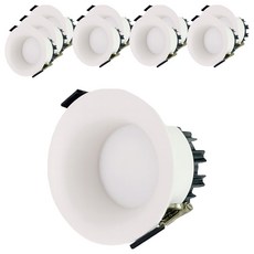 vittz COB Luno Horn 崁燈 筒燈 擴散型 7W 3000K 55mm, 燈泡色, 10個