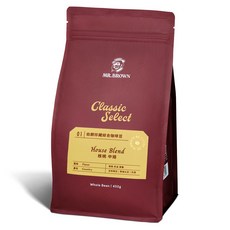 金車 MR.BROWN 伯朗咖啡 伯朗珍藏綜合咖啡豆 核桃 中焙, 450g, 1個, 全豆咖啡（未研磨）