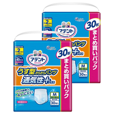 elleair 艾黎艾爾 Attento 愛適多 日本大王 超透氣舒適成人紙尿褲 2回吸收, Ｍ (60~95cm), 30片, 2包