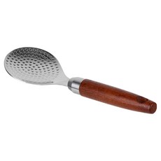 plala 304不鏽鋼木柄掛鉤式圓形飯勺, 1個, 混合色