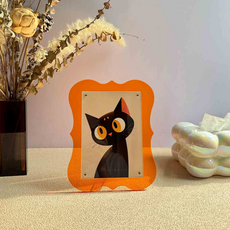 Sun & Dream 花卉壓克力感性居家裝飾相框, 1個, 橘色