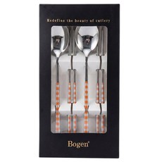 보겐 루미체크 수저 2벌 선물세트, 오렌지, 1세트, 숟가락 2p + 젓가락 2p