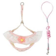 무아즈 강아지 안전한 하네스 세트, 핑크, 1세트