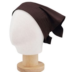 바른리빙 주방 벨크로찍찍이 머리두건, 다크브라운, 1개