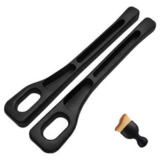 대한 차량 틈새 사이드 포켓 자동차 수납 쿠션 좌우 청소용 미니브러쉬, 블랙, 1개