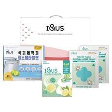 I&US 洗碗機專用洗碗精 + 清潔劑 + 抹布 2入 禮盒組, 1套