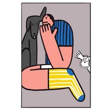 Sun & Dream 普普藝術店鋪裝潢亮點 高畫質帆布畫框 B款, 黑色