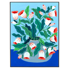 Sun & Dream 時尚感性彩色藝術海報 油畫帆布畫框 D款, 黑色