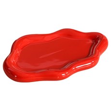 Soksokchaeum 餐盤託盤裝飾品小物收納盒, 紅色