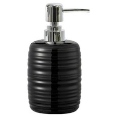 Mirnoa 簡約室內裝飾按壓式分裝瓶 410ml MMM3529, 黑色, 1個