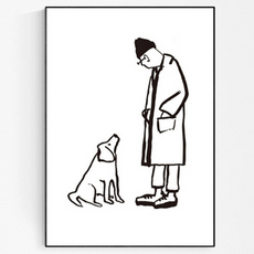 Sun & Dream 現代普普藝術油畫帆布室內裝飾畫框 D 黑色畫框, 黑色