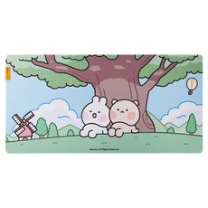 씽크웨이 곰돌찡이랑 토끼징 에디션 데스크매트, 혼합색상, 1개