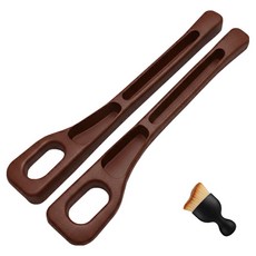 대한 차량 틈새 사이드 포켓 자동차 수납 쿠션 좌우 청소용 미니브러쉬, 브라운, 1개