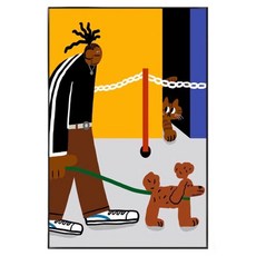 Sun & Dream 普普藝術店鋪裝潢亮點 高畫質帆布畫框 D款, 黑色