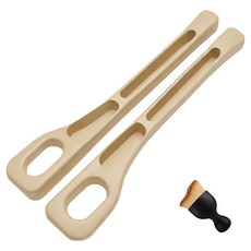 대한 차량 틈새 사이드 포켓 자동차 수납 쿠션 좌우 청소용 미니브러쉬, 베이지, 1개