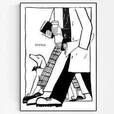 Sun & Dream 現代普普藝術油畫帆布室內裝飾畫框 N 黑色畫框, 黑色