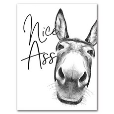 Ed 黑白驢子海報帆布畫 A款