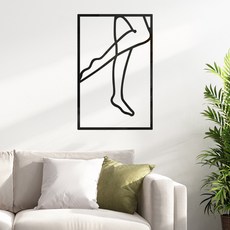 EVE SELLER 홈인테리어 벽 시티커그림 추상 라인아트 벽지, 블랙 7번