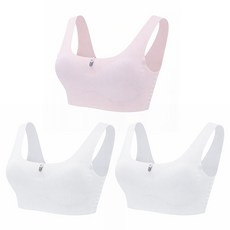 GIAT 吉亞特 零感呵護彈力無痕少女胸衣3件組 緞帶兔款