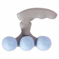 QIDINA 質感超順滑紓壓多部位手持6輪按摩棒 Q, 淺藍色, 1個