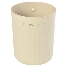 씨엠와이케이 원형 오픈형 휴지통 7L, 베이지