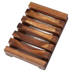 모바이브 욕실용 우드 비누 받침대, 다크, 1개