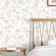 델리리움 프렌치 플라워 인테리어 셀프 접착 벽지, type 24