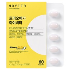 MOVITA Trio Mega Ivyta 葉黃素 rTG Omega-3 43.2g, 60錠, 1個