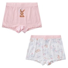 盛特士 女童款靜謐小兔平角褲2件組