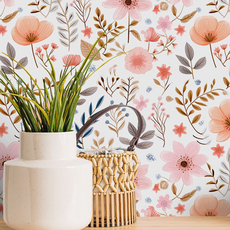 델리리움 프렌치 플라워 인테리어 셀프 접착 벽지, type 9