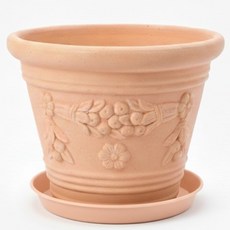 앙비까사 베트남 토분 매화 PP받침세트, APC200, 1세트