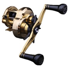 CREMAN Little Giant 拋投捲線器 短爪章魚 烏賊 章魚 船釣 捲線器 雙把手 右手把, 金色, 單一商品