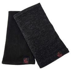 VoulezVous 防寒用高級刷毛圍脖, 黑色, 炭灰色, 2個