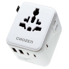 CHOZEn PD35W氮化鎵萬國插座 天際白 附收納袋 TA35W, 1個