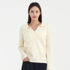 Elsso 女款柔軟基本款日常翻領針織衫